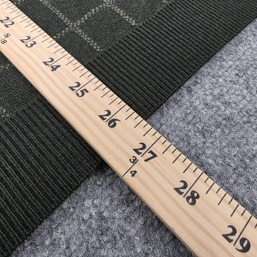Brooks Brothers Sweater Vest Mens Large Green Windowpane Merino Wool Knit VTG HK
